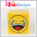 Ceramic Electroplating Lovely Emoji Coin Bank